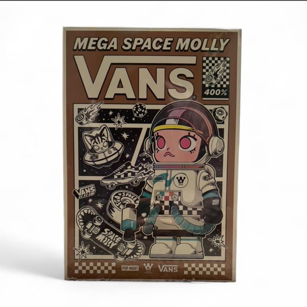 Authentic Pop Mart 400% Vans x Space Molly Mega Figure